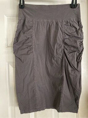 XCVI-Wearables Women’s Gray Ruched Pencil Skirt